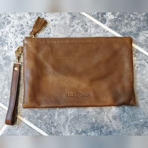 Lily Jade Old English leather wristlet